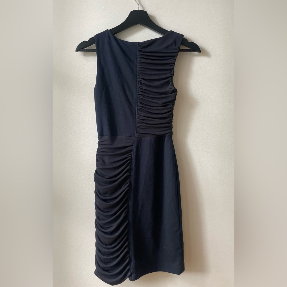 BCBG navy bodycon dress with singed details - Picture 6 of 10